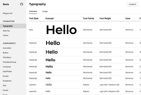 basis | design system