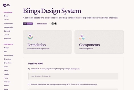 biings | design system