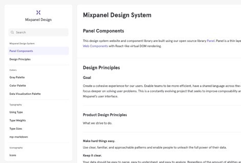 mixpanel | design system